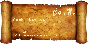 Csaby Nerina névjegykártya